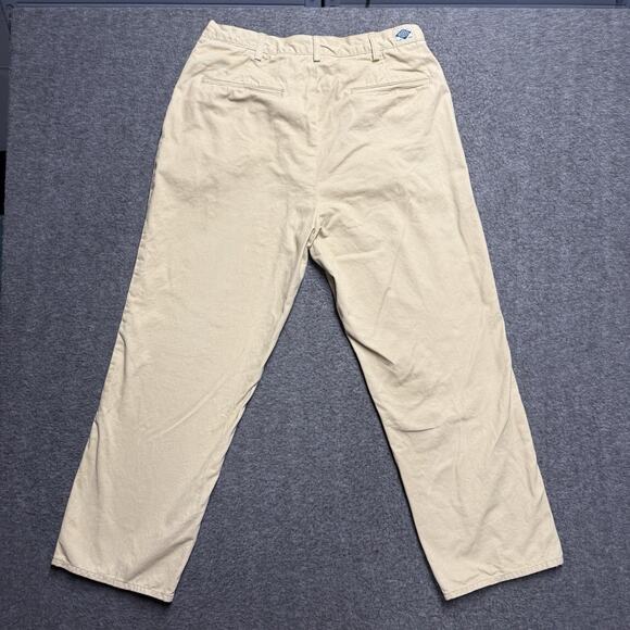 Non Stock Pants Mens 32x27 Khaki Straight Pleated Military Trousers Twill - Picture 3 of 6